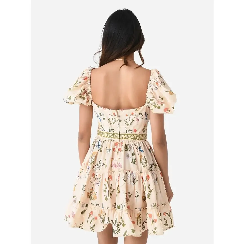 Agua by Agua Bendita Manzanilla Paraiso XL Cotton Floral Mini Dress NWT $510 - Picture 9 of 16